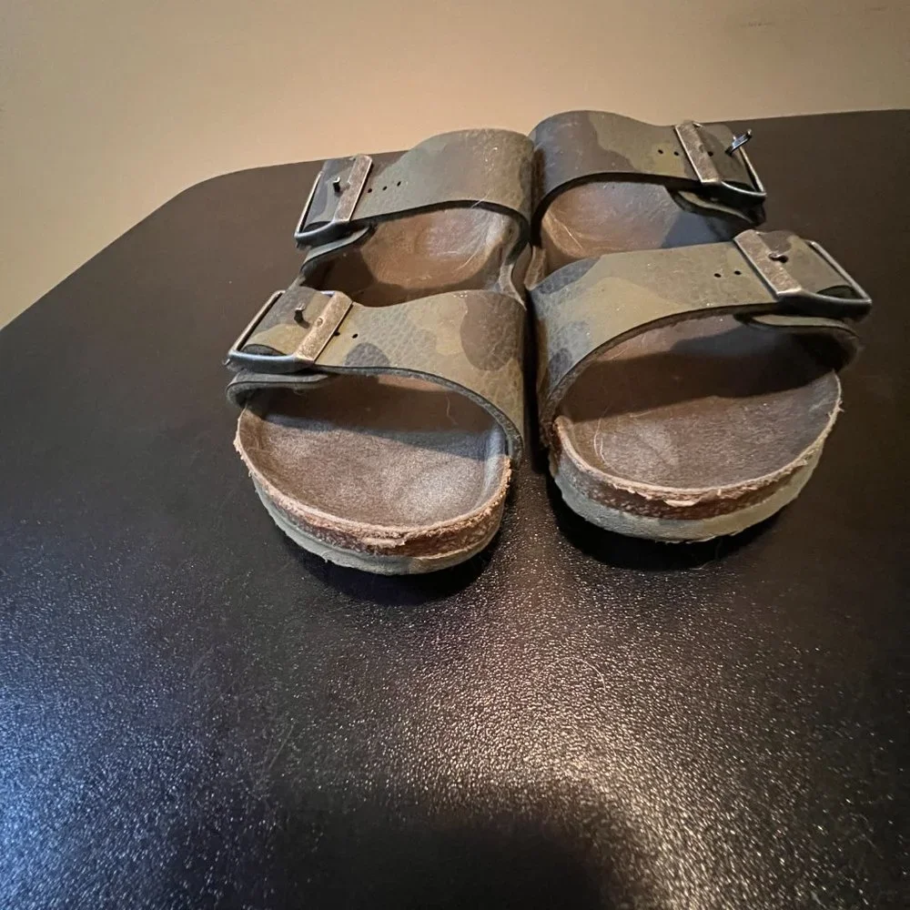 Birkenstock arizona cameo desert khaki leather sandals EUR 33 US 2-2.5